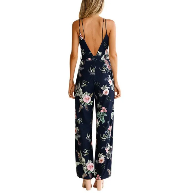 2018 Female Summer Romper Bodysuit Bodycon Short Body Playsuit For Women Shorts Combishort Overalls V-neck Flower Jumpsuit | Женская