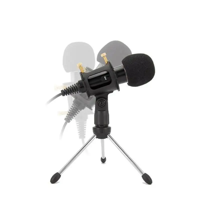 Мини настольный конденсатор микрофон Plug and Play Home Studio Podcast Запись для домашнего ПК