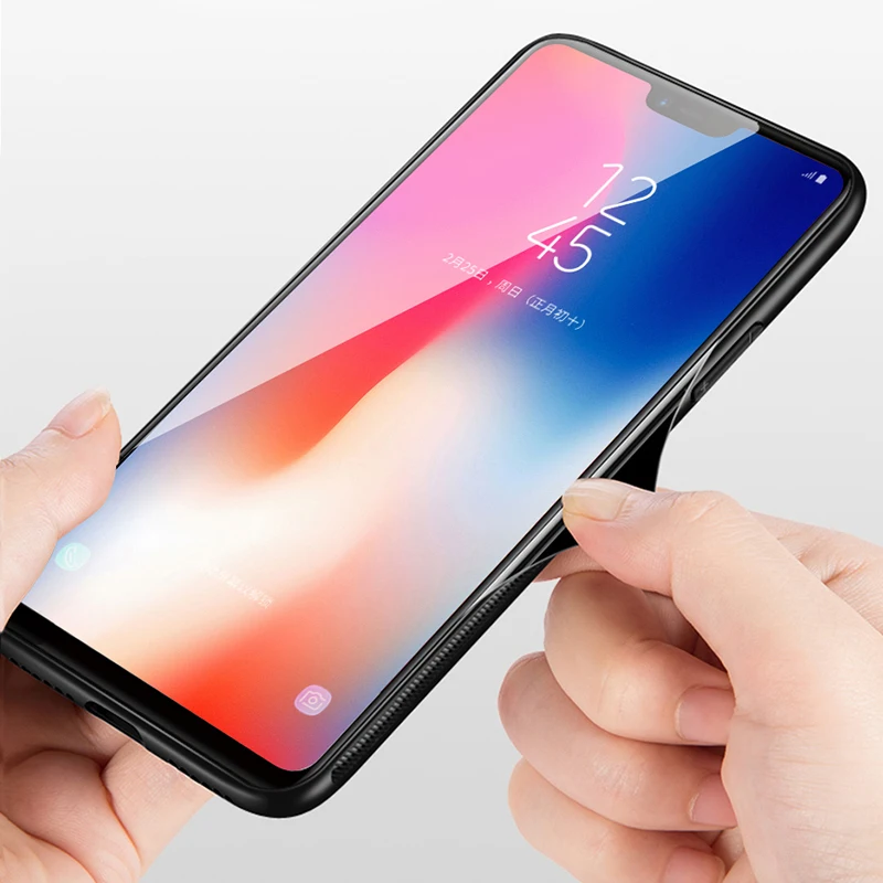 CHYI Стекло чехол для iphone xs max Xr Задняя Крышка силиконовая рамка ударопрочность Open