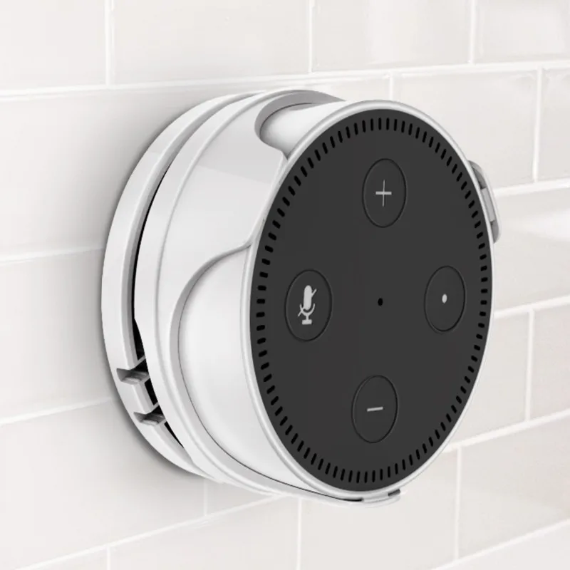 Выход Настенный Держатель Для Echo Dot 2nd Gen с кабелем управление стенд провода намотки для смарт домашние динамики - Цвет: White