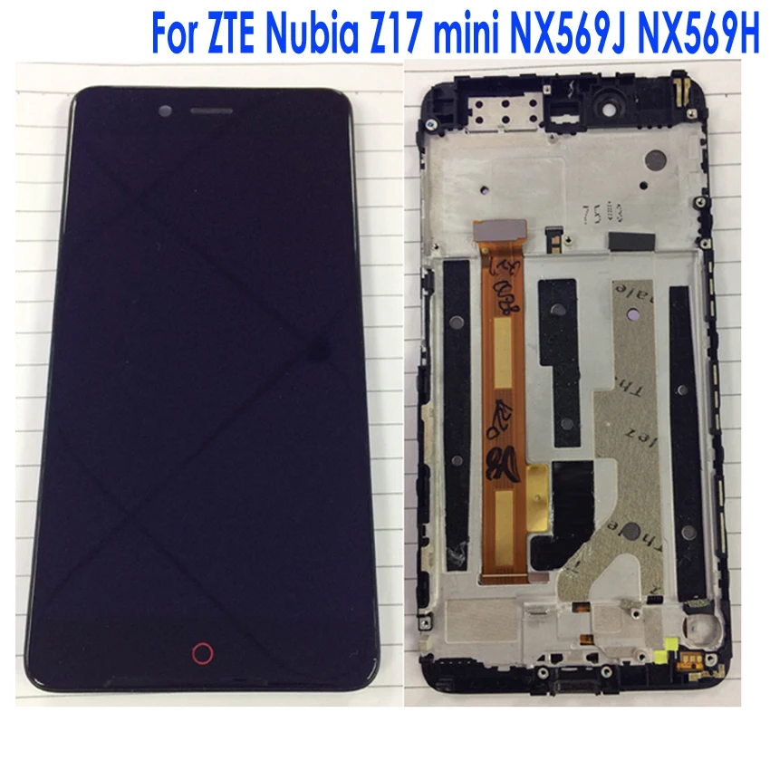 Оригинальный лучший рабочий экран с дигитайзером в сборе рамкой для ZTE Nubia Z17 mini