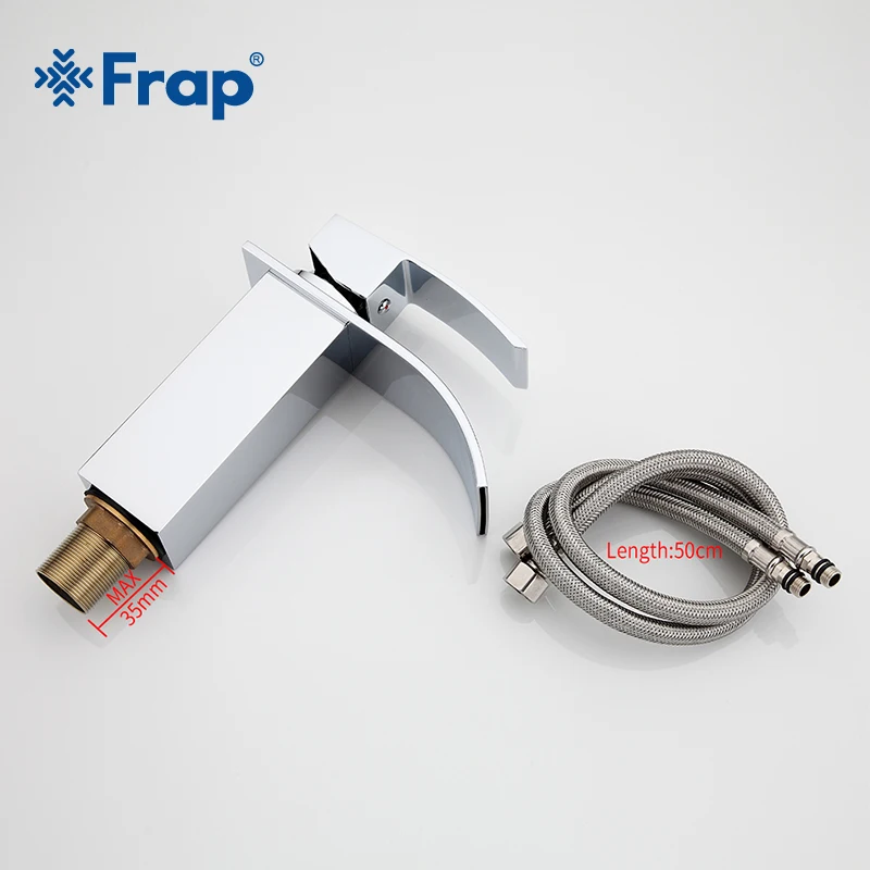 Frap, новинка, кран для ванной комнаты, водопад, хромированный, черный, отделка, латунь, для горячей воды, с одной ручкой, для раковины, смеситель, Tornei, Y1001-1