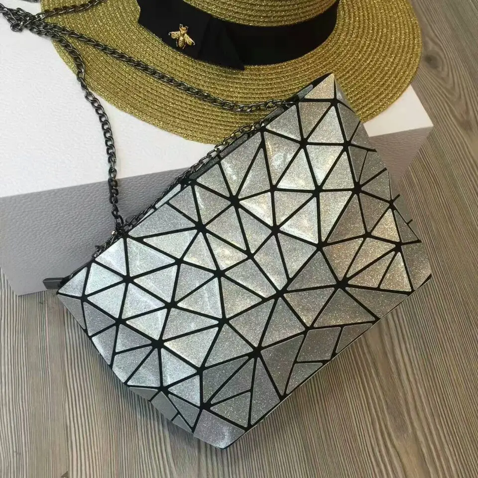 В 2017 году новинка цвета радуги одного плеча мешок складной и Геометрическая