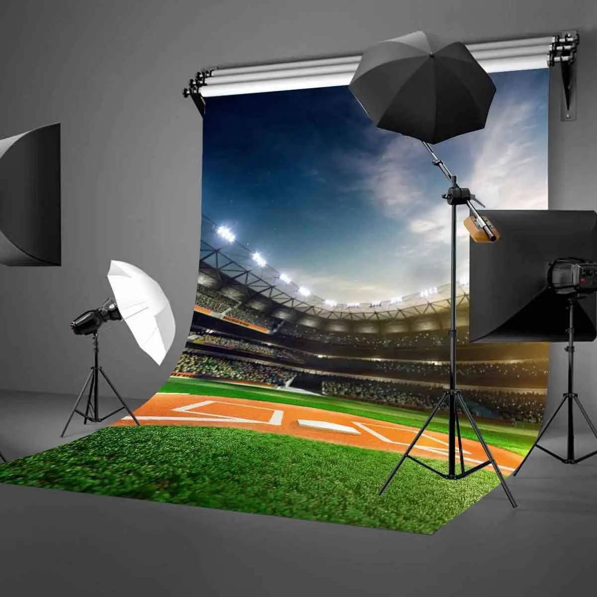 5x7ft Football Field Backdrop Crowded Crowd Sports Series Photography Background and Studio | Электроника