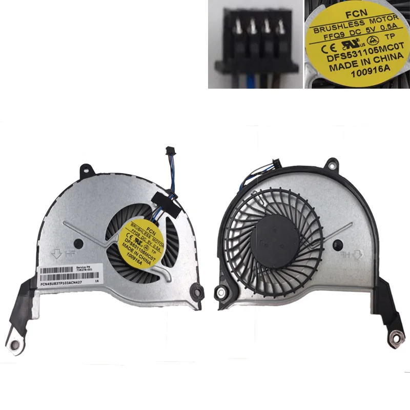Новый ноутбук вентилятор охлаждения для HP Pavilion 15-N series DFS200405010T кулер/радиатор