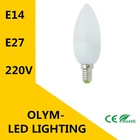 Светодиодная лампа-свеча E14 E27 220 В, 5 Вт, 7 Вт
