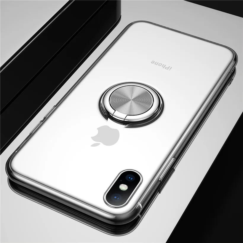 Silver Чехол для iPhone 7, 8 Plus, Прозрачный Силикон ТПУ, чехол для телефона s, для iPhone X, 8, 7, 6, 6s Plus, мягкая задняя крышка, чехол - Цвет: Silver