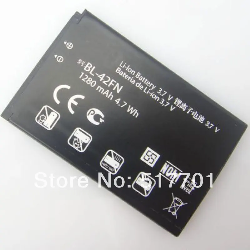 ALLCCX Высокое качество батареи мобильного телефона BL 42FN для LG C550 P350 P355 с отличным