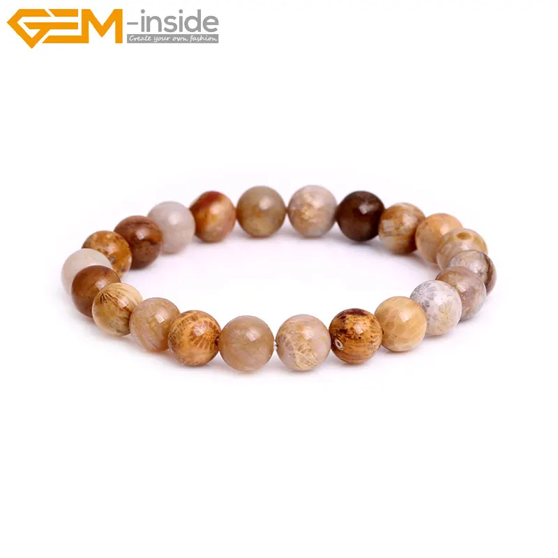 8 мм натуральные желтые индонезийские окаменелости Jaspers драгоценные камни бусины