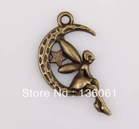 Vintage Bronze Moon Girl Pentacle Sunflower Heart Flower Pumpkin Head Charms Pendants For Jewelry Bracelet Mix style 10PCS P157 | Украшения