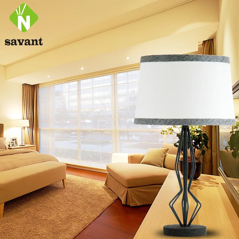Three ex lighting lamp warm cloth lace led stainless steel fabric living room office bedroom bedside | Освещение