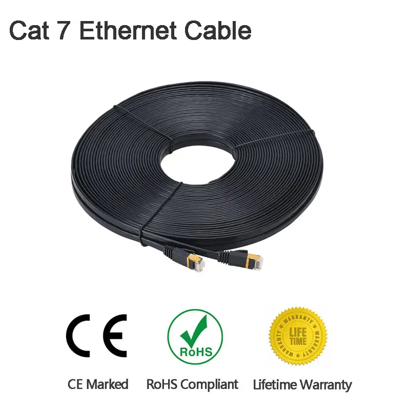 Ethernet кабели плоский CAT7 UTP Интернет кабель сетевой RJ45 1 м/2 м/3 м/5 м/8 м/15 м/30 м для
