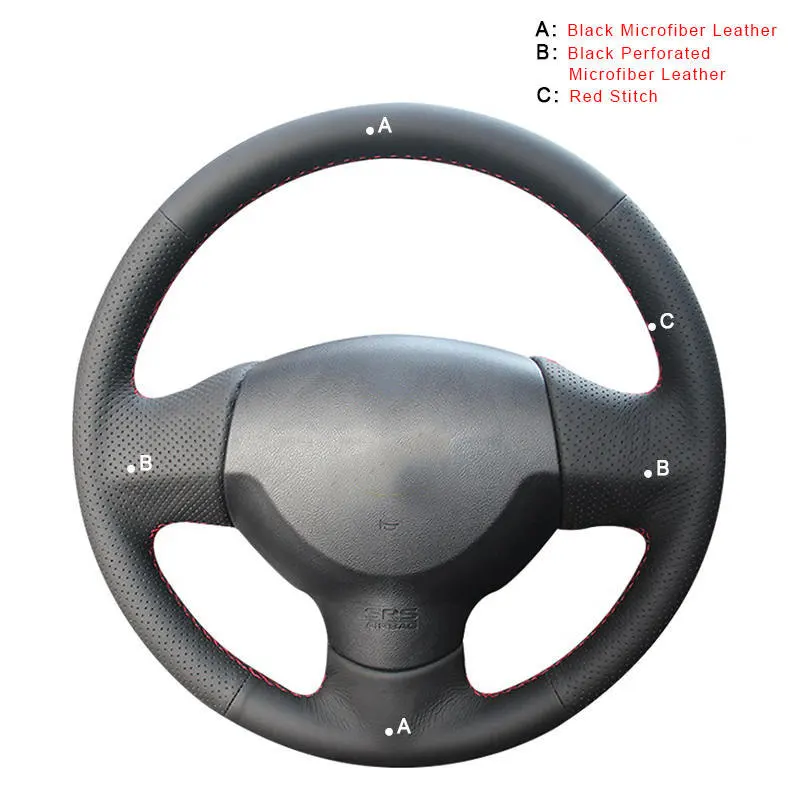 Microfiber Leather Car Braid On The Steering Wheel Cover for Mitsubishi Lancer X 10 2007- Outlander 2006-2013 ASX 2010-2013 Interior Auto Cover - Название цвета: Microfiber Leather