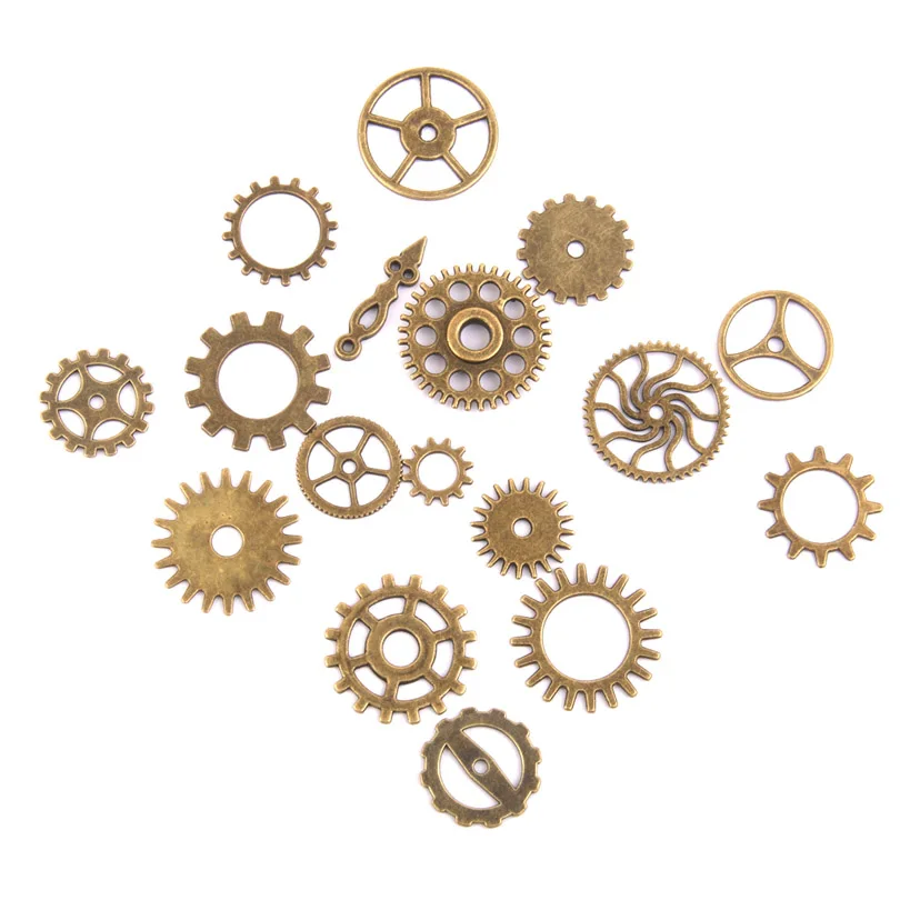 17 шт./лот винтажные подвески в стиле стимпанк с покрытием металлическая подвеска