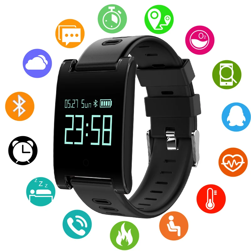 Умный Браслет кровяное давление пульсометр трекер Bluetooth фитнес напоминание о