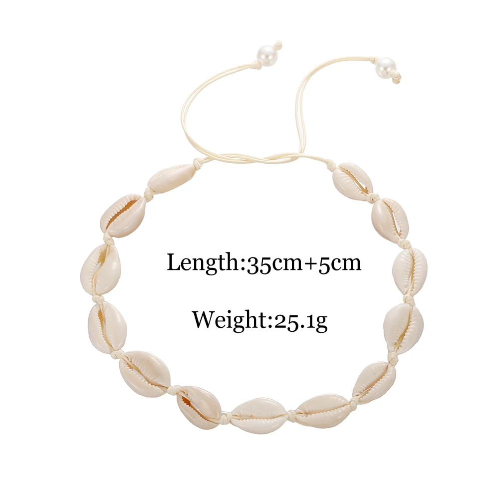 Boho золотистый серебристый металлический натуральная ракушка ожерелье Cowry Conch