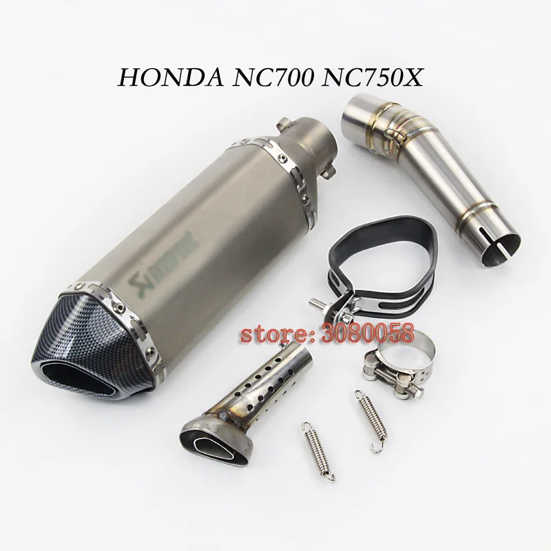 NC 700 NC750X NC750 средняя выхлопная труба мотоцикла для HONDA NC700X выхлопная Модифицированная полная система выхлопная средняя труба дБ убийца - Цвет: B