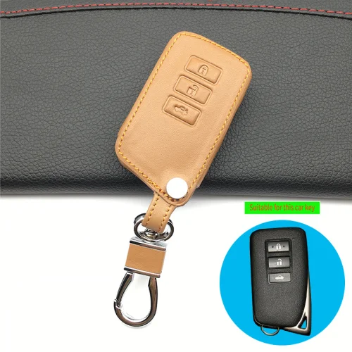 C style brown 3 key Чехол для ключей toyota для Lexus NX GS RX IS ES GX LX RC 200 250 350 LS 450H 300H Автомобильный ключ сумка умный пульт дистанционного управления защитная коробка - Название цвета: C style brown 3 key