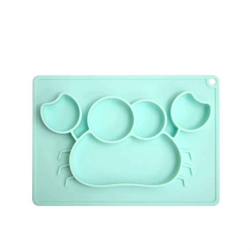 Baby Dishes Silicone Infant Plate Bowls Kids Tableware Food Holder Tray Children Food Container Placemat for Baby Feeding bowl