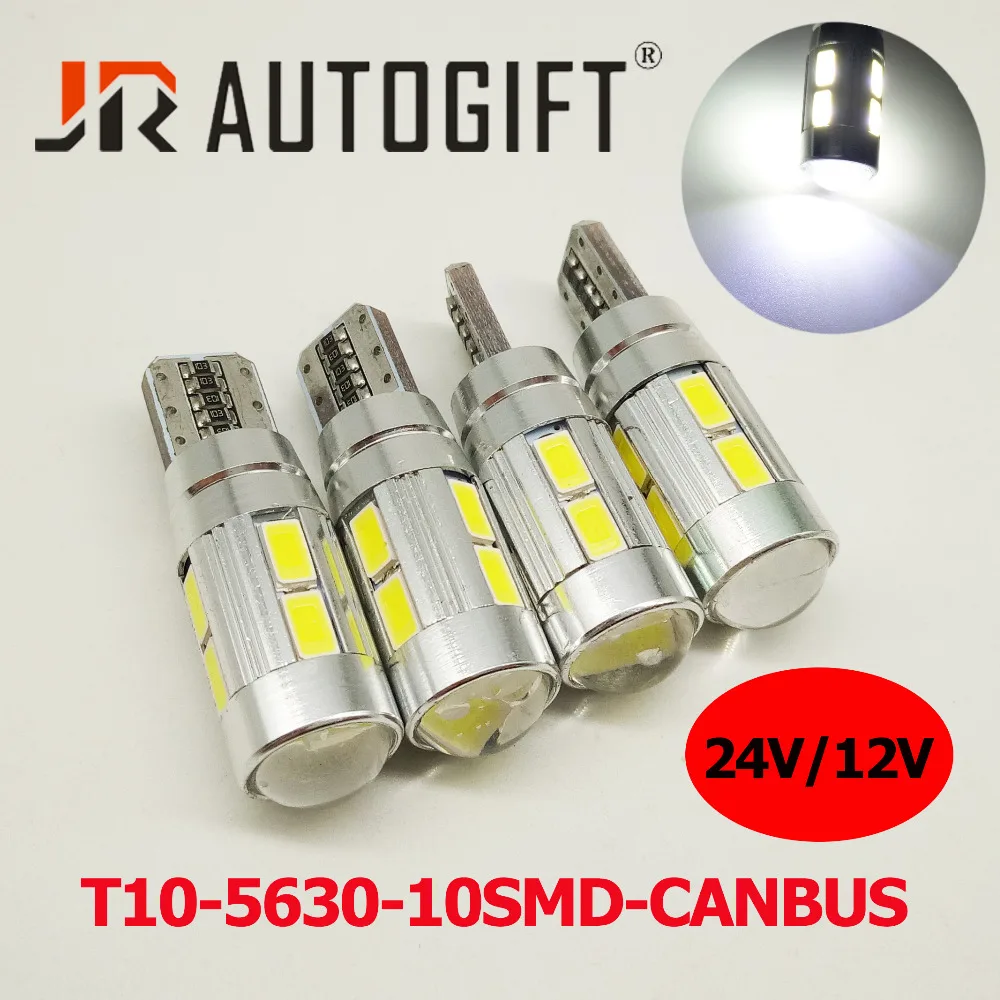 50x автостайлинг Автомобильный светодиодный T10 194 W5W Canbus 10 SMD 5630 Светодиодный ная