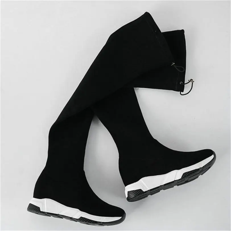 Женские облегающие туфли лодочки цвет черный серый криперы бархатные сапоги на