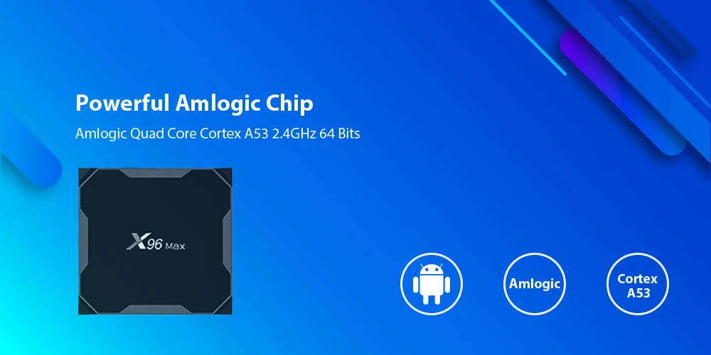 X96Max Smart TV BOX Android 9.0 Amlogic S905X2 LPDDR3 Quad Core 4GB 64GB 2.4G&5GHz Wifi BT 1000M 4K Set top box