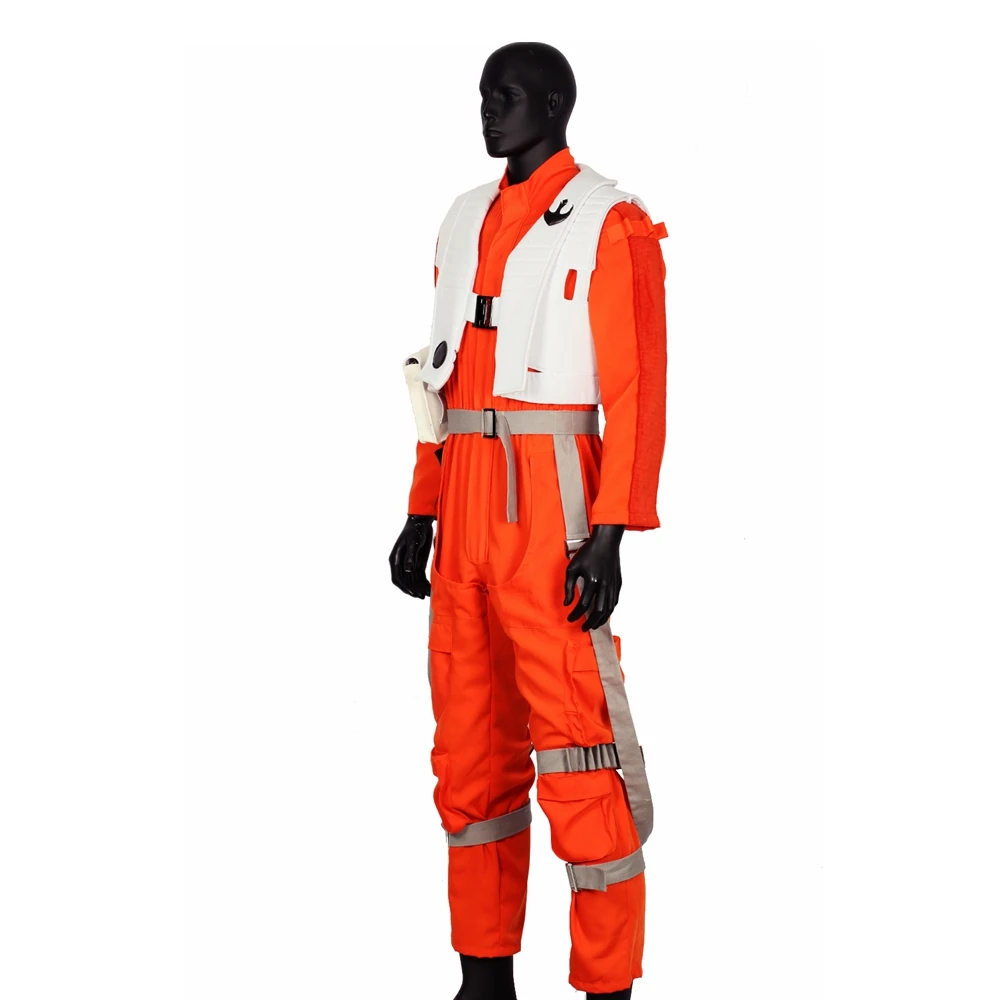 Coslive новинка Звездные войны VII Poe Dameron оранжевый комбинезон набор косплей костюм