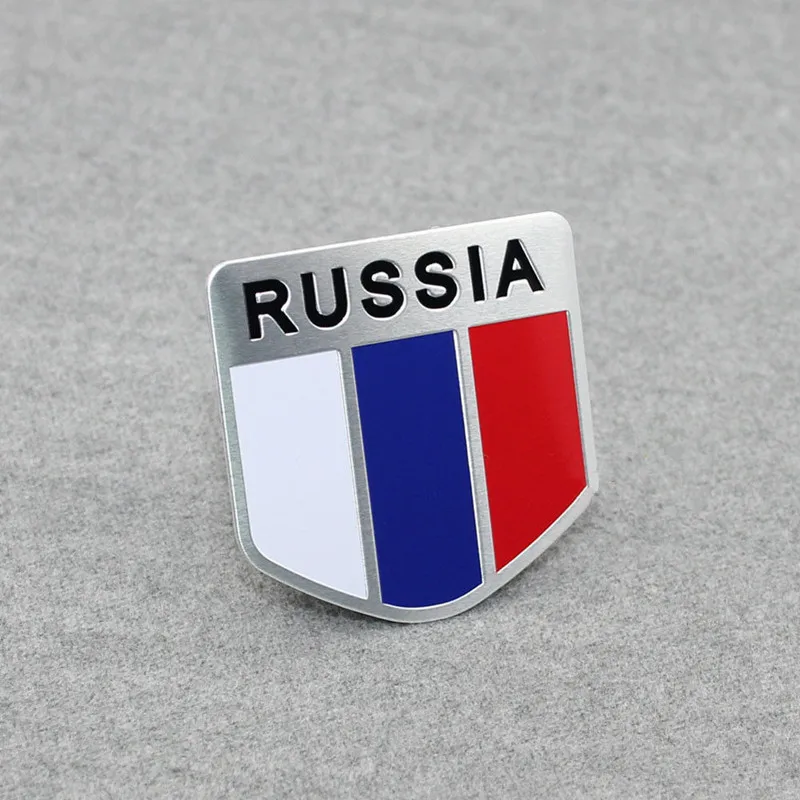 

Metal New Car Body Trunk Lid Sticker Badge Emblems Rusia FIT for outlander rang rover 2016