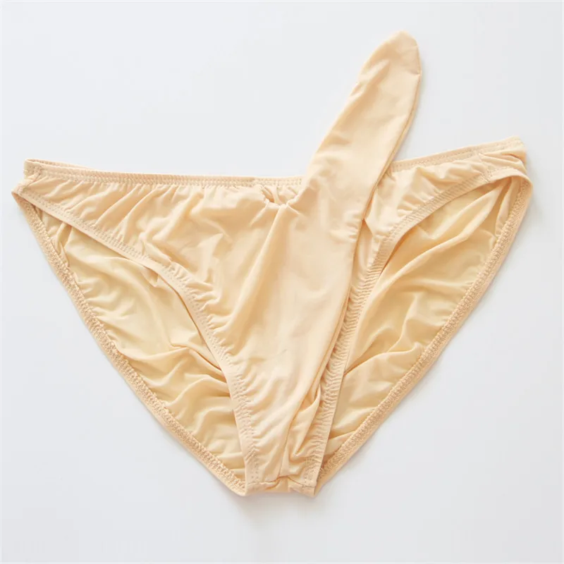 Мужские сексуальные трусы бикини дышащие шелковые из ледяного шелка пляжные