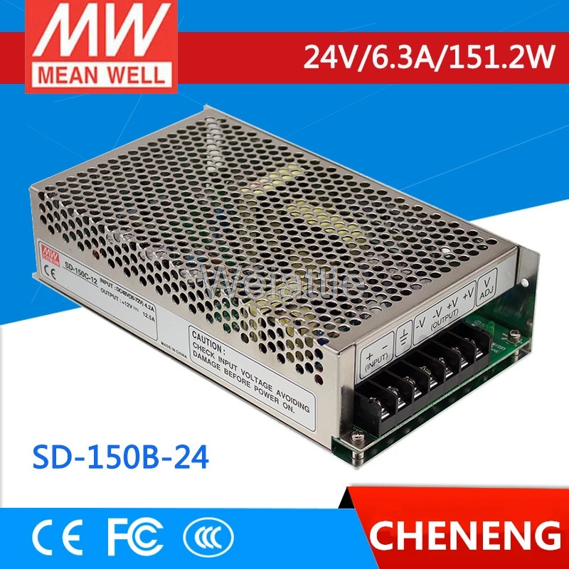 

MEAN WELL оригинальный SD-150B-24 24 В 6.3A meanwell SD-150 24 В 151,2 Вт одновыходной DC-DC конвертер