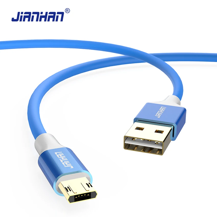 Двусторонний кабель Micro USB JianHan зарядное устройство шнур передачи данных для