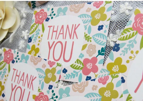 

Free shipping thanksgiving card small flower decoration mini thank you card holiday thanks gift cards party supply favors