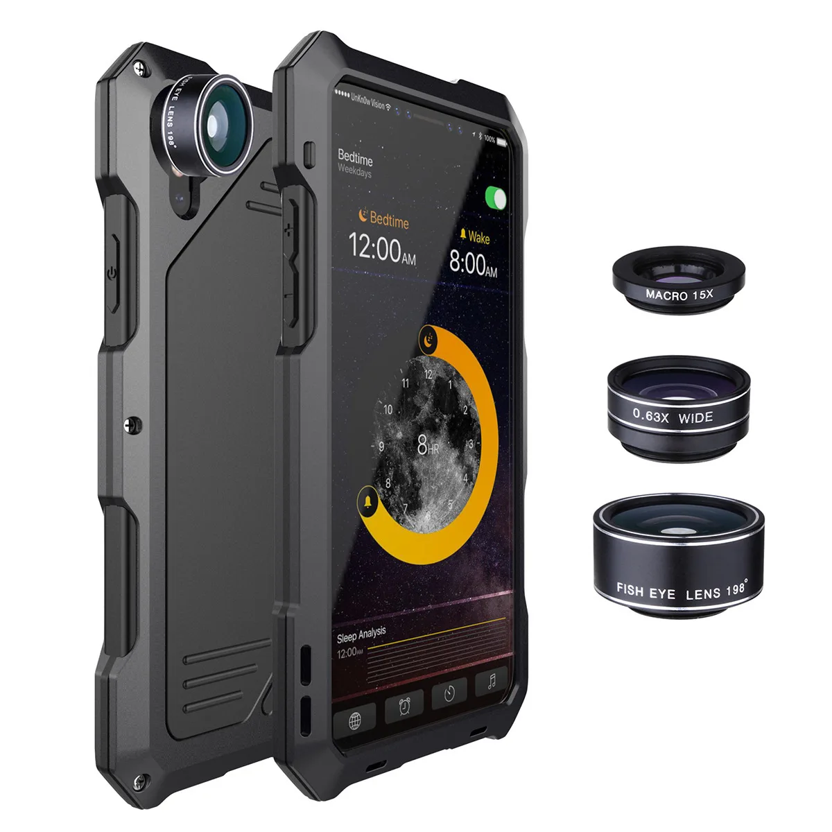 NENG роскошный 3 доказательства камеры Lentes Kit Dirt Shock водонепроницаемый чехол для