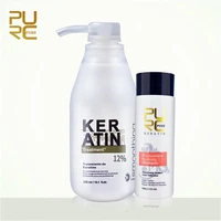 purc brazil keratin formalin 12 300ml purifying shampoo 100ml set deep repairs damaged curly hair straightening hair product