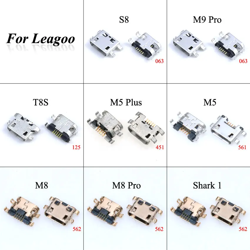 2 шт. для Leagoo S8 M9 Pro T8S M5 Plus M8 Shark 1 телефонный порт зарядки разъем мини микро USB