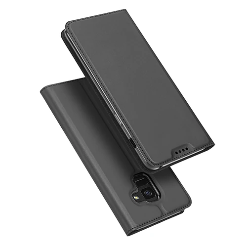 Gray Роскошный кожаный чехол для Samsung Galaxy A8 чехол A530 sm-a530f() откидная крышка Чехлы-бумажники для Samsung A8 телефон Coque - Цвет: Gray