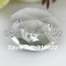 Новинка 2015 прозрачные белые Восьмиугольные бусины с двумя отверстиями граненые