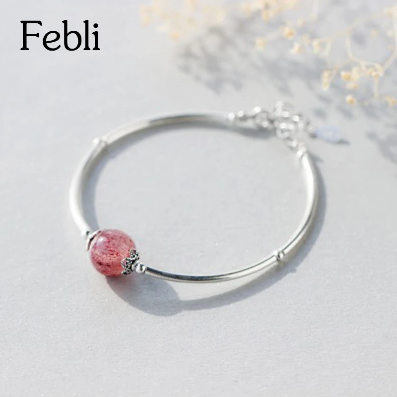 Febli S925 Silver Blue Moonstone Bracelet Fashionable And Simple Delicate Elegant Individual | Украшения и аксессуары