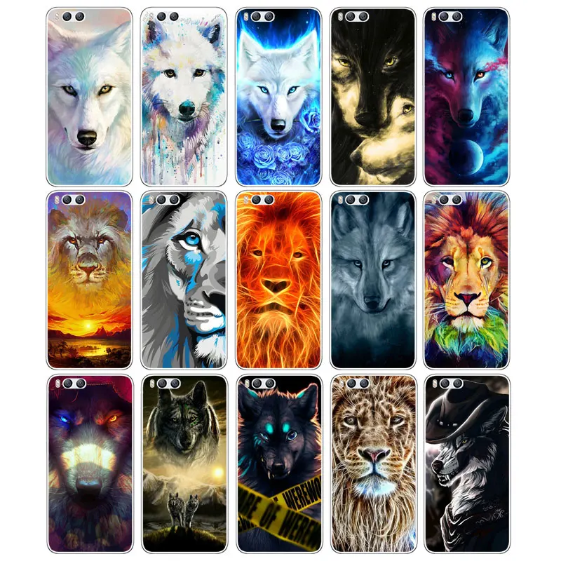DREAMFOX L611 Волк и Лев Мягкий ТПУ силиконовый чехол для Xiaomi Mi Note 2 3 4 5 6 8 SE M5 4C 4S 5C 5S 5X 6X A1