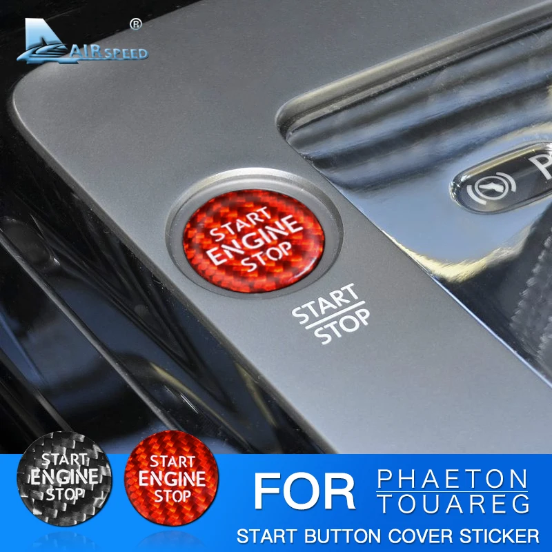 

Airspeed для Volkswagen Touareg Phaeton аксессуары для VW Touareg наклейки VW Phaeton наклейка на кнопку запуска двигателя из углеродного волокна