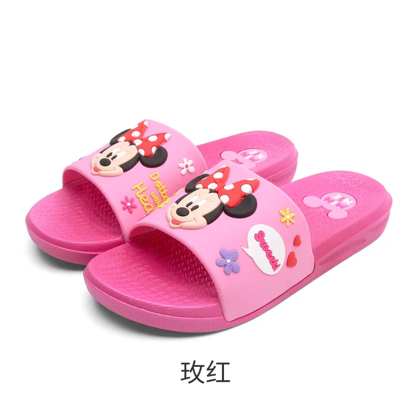 1 Г. disney, новые мужские и женские домашние тапочки с Минни и Микки, Нескользящие Тапочки для ванной, летняя легкая домашняя обувь, европейский размер 36-40 - Цвет: 1
