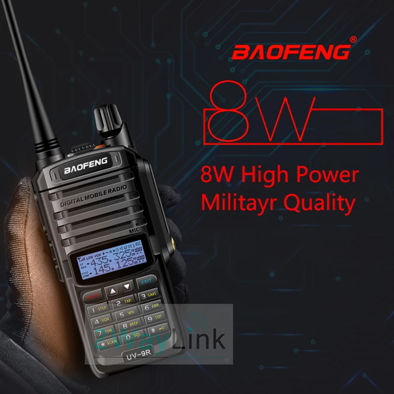UV-9R плюс антенна Baofeng 8 Вт 10 км Водонепроницаемый IP67 иди и болтай Walkie Talkie “иди и 10 км УФ 9R UV-XR GT-3WP UV-5S UV-5R WP BF-A58 T57 T-57