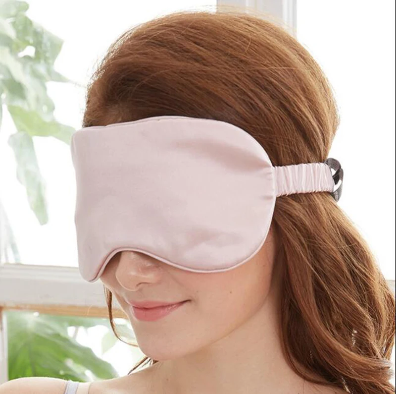Natural Pure Silk Sleep Mask Blindfold Super Smooth Eye Cover Mask Sleeping Mask Eyepatch Face Mask Silk Strap Travel Rest Sleep