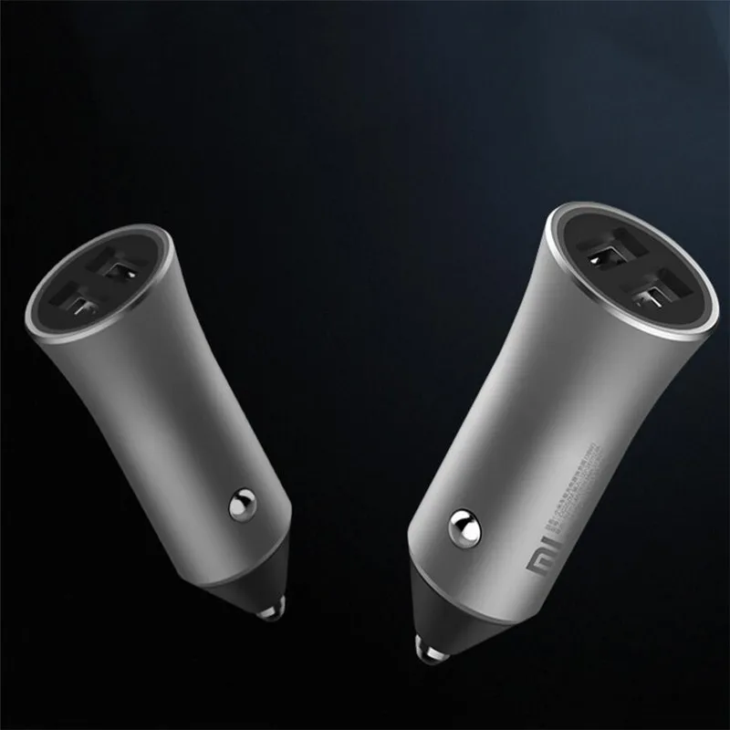 Автомобильное зарядное устройство Xiaomi универсальное быстрое с двумя USB портами 5