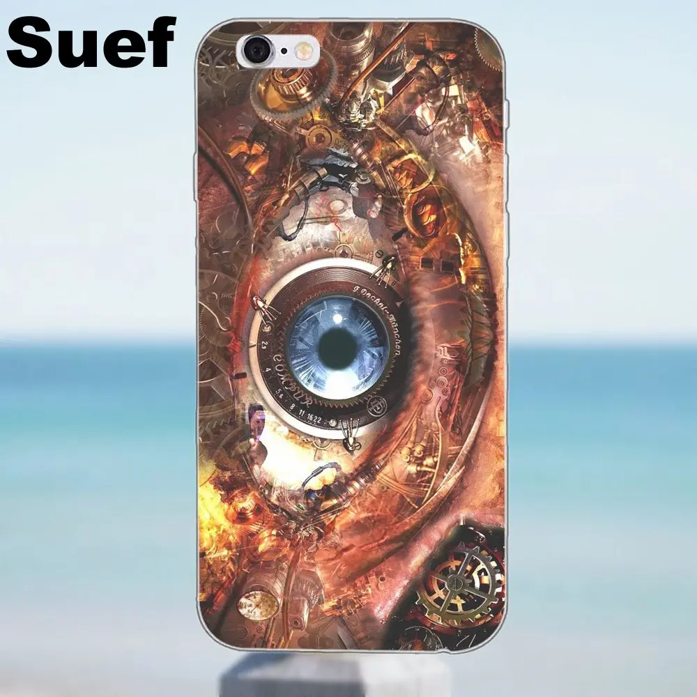 Suef для iPhone X 4 4S 5 5S 5C SE 6 6S 7 8 Plus Galaxy A3 A5 J1 J3 J5 J7 2016 2017 мягкое Новое поступление стимпанк