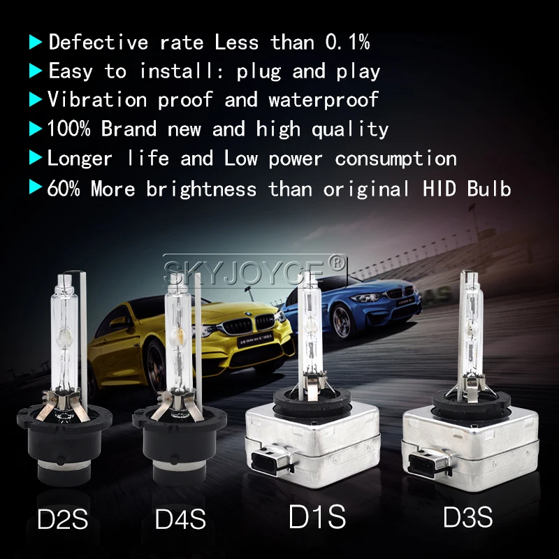 Автомобильные ксеноновые лампы 55W D1S D3S HID Лампы D2S D4S 4300K 5000K 8000K 6000K 35W D1R D2R D3R D4R |