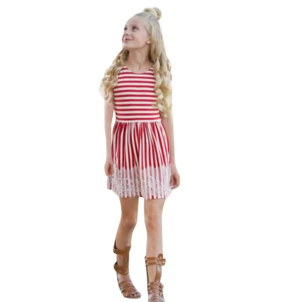Стильная одежда для всей семьи с принтом в полоску мини платье мамы и дочки