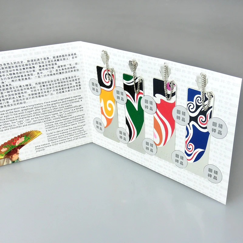 ShaoFu Пекинская опера металлические закладки карточная бумага Bookmarks для школьных