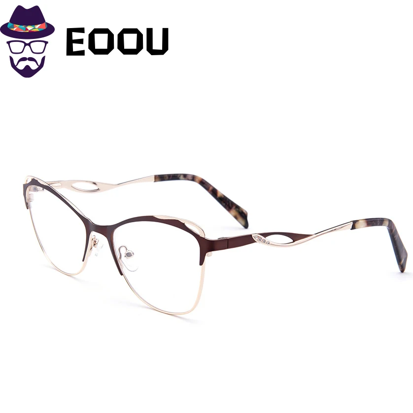 Женские очки кошачий глаз оправа металлическая | Аксессуары для одежды