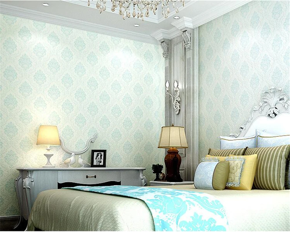 beibehang European pastoral Damascus flower wall paper nonwoven girl room living bedroom wedding background wallpaper | Обустройство